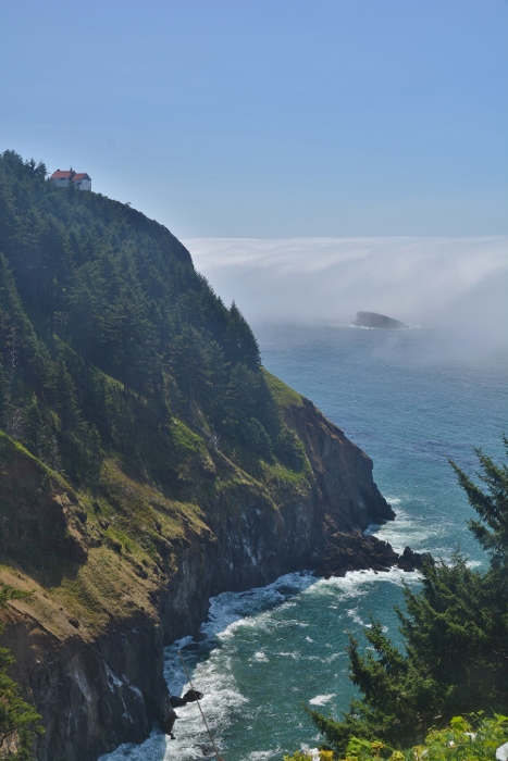 The cliff on which sits Cape Foulweather